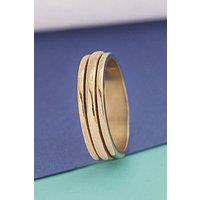 Otis Jaxon London Women's Gold Sterling Silver Spinning Ring | Size: R