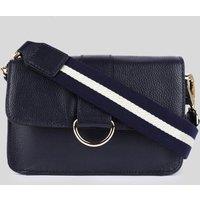 Ashwood Leather Women's 'Amore di Cuoio' Real Leather Small Crossbody Bag in Navy