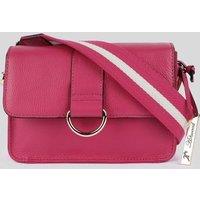 Ashwood Leather Women's 'Amore di Cuoio' Real Leather Small Crossbody Bag in Raspberry