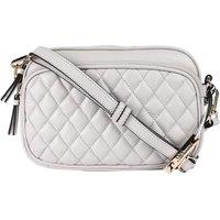 'Bellezza Romana' Real Leather Twin Zip Quilted Crossbody Bag