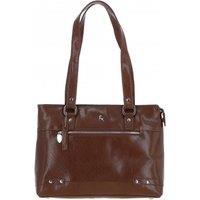 'Velutto Eleganza' Zip Mid Section Real Leather Shoulder Bag