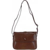 Ashwood Leather Women's 'Veneto Vellutato' Real Leather Crossbody Bag in Tan
