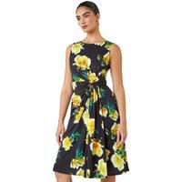 LIMITED Floral Twist Detail Ruched Shift Dress