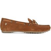 Moretta Women's Sofia Suede Moccasins in Tan | Size: 4