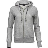 TEE JAYS Women's Fashion Zip Hoodie in Grey | Size: 2XL