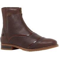 Moretta Women's Martina Leather Paddock Boots in Brown | Size: 8