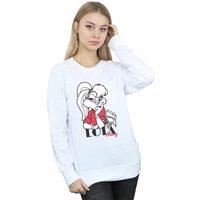 Looney Tunes Women's Classic Lola Bunny Heather Sweatshirt in White | Size: Medium