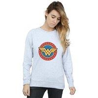 Wonder Woman Women's Logo Heather Sweatshirt in Grey | Size: Large