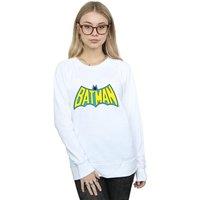 Batman Women's Retro Logo Heather Sweatshirt in White | Size: Medium