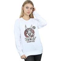 Looney Tunes Women's Bugs Bunny Logo Sweatshirt in White | Size: Large