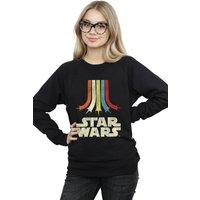 Star Wars Women's Retro Rainbow Sweatshirt in Black | Size: Large
