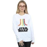 Star Wars Women's Retro Rainbow Sweatshirt in White | Size: Large