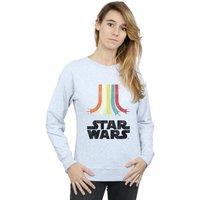 Star Wars Women's Retro Rainbow Sweatshirt in Grey | Size: Large
