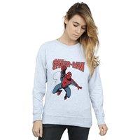 Spider-Man Women's Leap Sweatshirt in Grey | Size: 2XL