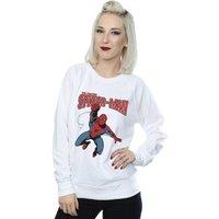 Spider-Man Women's Leap Sweatshirt in White | Size: Large