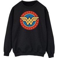 Wonder Woman Women's Circle Logo Sweatshirt in Black | Size: Small