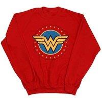 Wonder Woman Women's Circle Logo Sweatshirt in Red | Size: Large