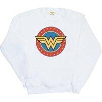 Wonder Woman Women's Circle Logo Sweatshirt in White | Size: Medium