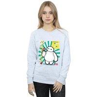 Big Hero 6 Women's Baymax Lollipop Sweatshirt in Grey | Size: Large