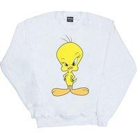 Looney Tunes Women's Angry Tweety Sweatshirt in White | Size: Medium