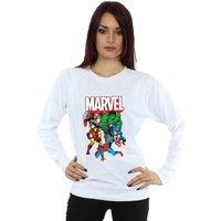 Marvel Comics Women's Group Shot Sweatshirt in White | Size: Medium