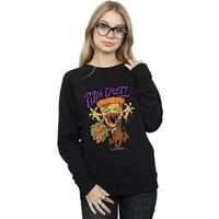 Scooby Doo Women's Pizza Ghost Sweatshirt in Black | Size: Small