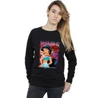 Aladdin Women's Jasmine Montage Sweatshirt in Black | Size: Small