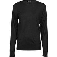 TEE JAYS Women's Crew Neck Sweatshirt in Black | Size: Medium