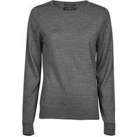 TEE JAYS Women's Crew Neck Sweatshirt in Grey | Size: 2XL