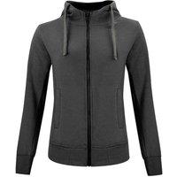 Clique Women's Classic Melange Full Zip Hoodie in Dark Grey | Size: Large