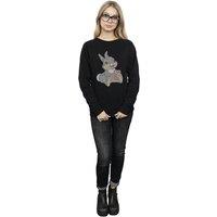 Disney Women's Classic Thumper Cotton Sweatshirt in Black | Size: Small