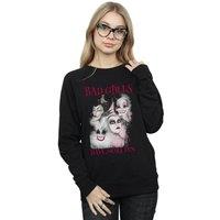 Disney Women's Bad Have More Fun Cotton Sweatshirt in Black | Size: Small