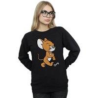 Tom & Jerry Women's Angry Mouse Cotton Sweatshirt in Black | Size: Medium