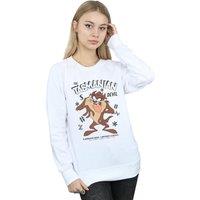 Looney Tunes Women's Tasmanian Devil Vintage Heather Sweatshirt in White | Size: Large