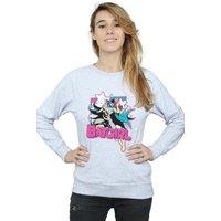 DC Comics Women's Leap Batgirl Sweatshirt in Grey | Size: Medium