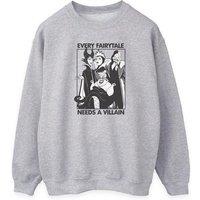 Disney Women's Every Fairy Tale Needs A Villain Sweatshirt in Grey | Size: XL