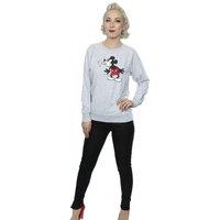 Disney Women's Mickey Mouse Tongue Sweatshirt in Grey | Size: 2XL