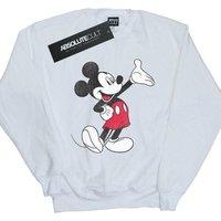 Mickey Mouse Women's Traditional Wave Sweatshirt in White | Size: Large