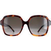 Jimmy Choo Women's Square Dark Havana Brown Gradient Rella/G/S