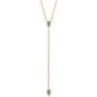Harfi Women's 18ct Gold Plated Blue Turquoise Necklace