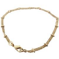 Harfi Women's 18ct Gold Plated Bar Curb Chain Bracelet | Size: 7 inches