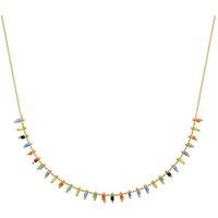 Harfi Women's 18ct Gold Plated Colourful Vibrant Multi Beaded Necklace | Size: 18 inches