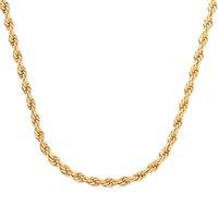 Harfi Women's 18ct Gold Vermeil Rope Chain Necklace | Size: 18 inches
