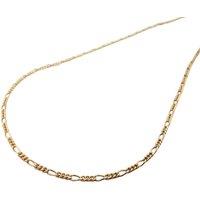 Harfi Women's 18ct Gold Plated Figaro Chain Necklace | Size: 18 inches