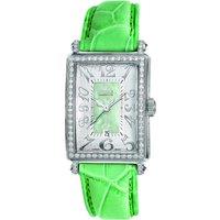 Avenue of Americas Mini MOP Dial Leather Swiss Quartz Watch
