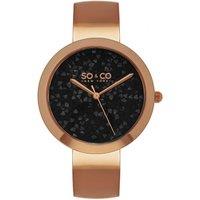 Crystal Elegance: Stainless Steel Bangle Watch with Crystal-Studded Filled Dial and Quartz Movement - Model 5249