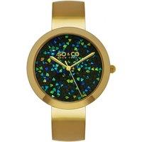 Crystal Elegance: Stainless Steel Bangle Watch with Crystal-Studded Filled Dial and Quartz Movement - Model 5249