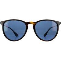 Ray-Ban Women's Round Havana Dark Blue Erika 4171 Sunglasses in Brown
