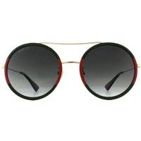 Gucci Women's Round Gold Green & Red Green Gradient Sunglasses