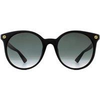 Gucci Women's Round Black Grey Gradient Sunglasses